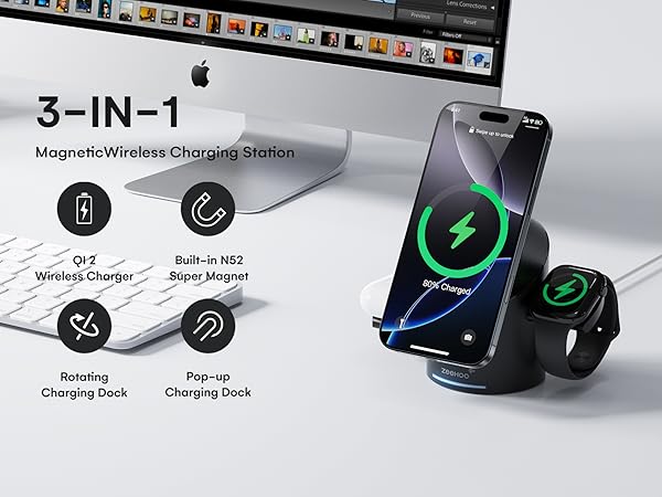 iphone and apple watch charging station