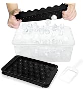 WIBIMEN Ice Cube Tray with Lid and Bin - Round Ice Trays for Freezer with Lid - Ice Cube Trays fo...