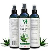 Earth's Daughter Organic Aloe Vera Gel from 100% Pure and Natural Cold Pressed Aloe - Great for F...