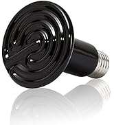 REPTI ZOO Reptile Ceramic Infrared Heat Emitter,110V 100W Infrared Bulb for Reptile Pet Coop and ...