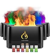 HOMDIS Essential Oil Diffusers, Quiet Flame Diffuser, 7 Colors Modes Changed Light Flame Humidife...