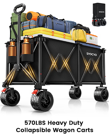 570LBS Heavy Duty Collapsible Wagon Carts