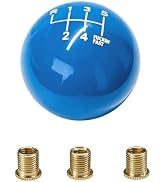 YSFER 6 Speed Car Gear Shift Knob, Resin Ball Auto Shifter Grip Head with M8X1.25/M10X1.5/M10X1.2...