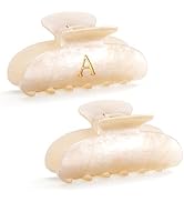 CWJCYTNSN 2 PCS Elegant Hair Claw Clips, Fashion Glitter Initial Claw Clips for Women, Wedding Gi...
