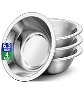 Offiper SUS304 6.3 Inch Small Thickened Mixing Bowls 4 Pack