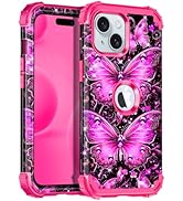 Hekodonk for iPhone 15 Plus Case,Glow in The Dark Three Layer Heavy Duty Shockproof Protection Ha...