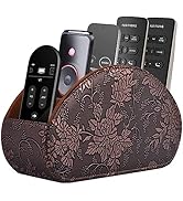 Leather Remote Control Holder TV Remote Caddy Store Box, Bedside Table Organizer for Controller, ...
