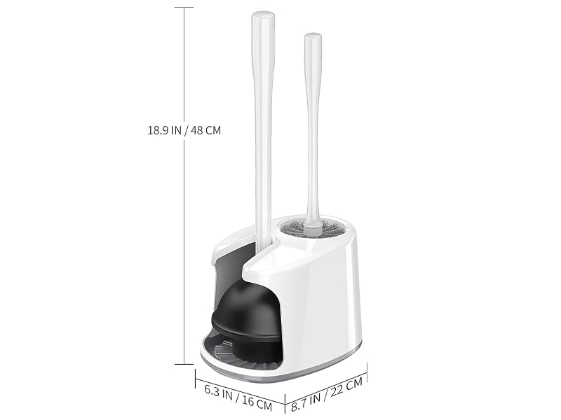 MR.SIGA white plunger and toilet brush combo