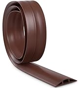 LZEOY Cable Cover Floor 6FT, Brown Floor Cord Cover, Single Cord Protector Extension Cord Covers ...