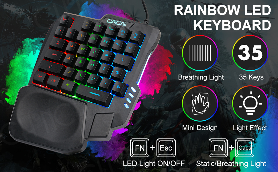 one hand gaming keyboard one handed keyboard gaming single handed keyboard