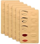 Pinkiou 6 PCS 3D Microblading Tattoo Practice Skin for Eyebrows Lips Permanent Cosmetic Makeup Tr...