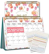 Small Desk Calendar 2026-2027 - Standing 2026 Desk Calendar, MAY.2026 to JUN.2027, 8" x 6", Month...