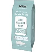 Kreair Shoe Cleaning Wipes 75 Ct, XL 7"x7" Wipes, Quick Shoes Clean Wipe for Leather, Suede, Boot...