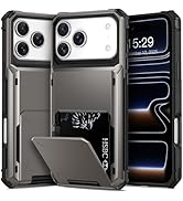 TOPAUX for iPhone 17 Pro Max Wallet Case 5 Credit Card Holder Flip Cover Secure Back Pocket ID Sl...