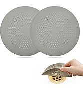 Hair Catcher,Square Drain Cover for Shower Silicone Hair Stopper with Suction Cups,Easy to Instal...