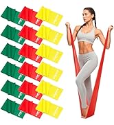 GHCTFE 18PCS Resistance Bands Bulk, Non-Latex Physical Therapy Bands, Professional Flat Bands for...