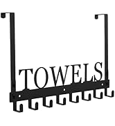 Azmoncy Over The Door Hooks, Towel Rack for Bathroom Towel Holder for Hanging Heavy Duty, Wall Mo...