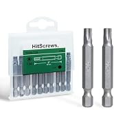 HitScrews 2 Inch Magnetic T30 Torx Bits, S2 Steel Star Screwdriver Bits, 1/4" Hex Shank, CNC Prec...
