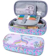 RHCPFOVR Kids Pencil Case for Girls-Soft Zipper Large Capacity Pencil Pouch for Girls Pencil Case...