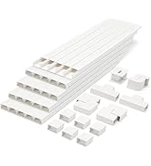 LZEOY Wire Covers for Cords Kit-392.5in Wire Hiders for TV on Wall, White Cord Cover Wall, Cord H...