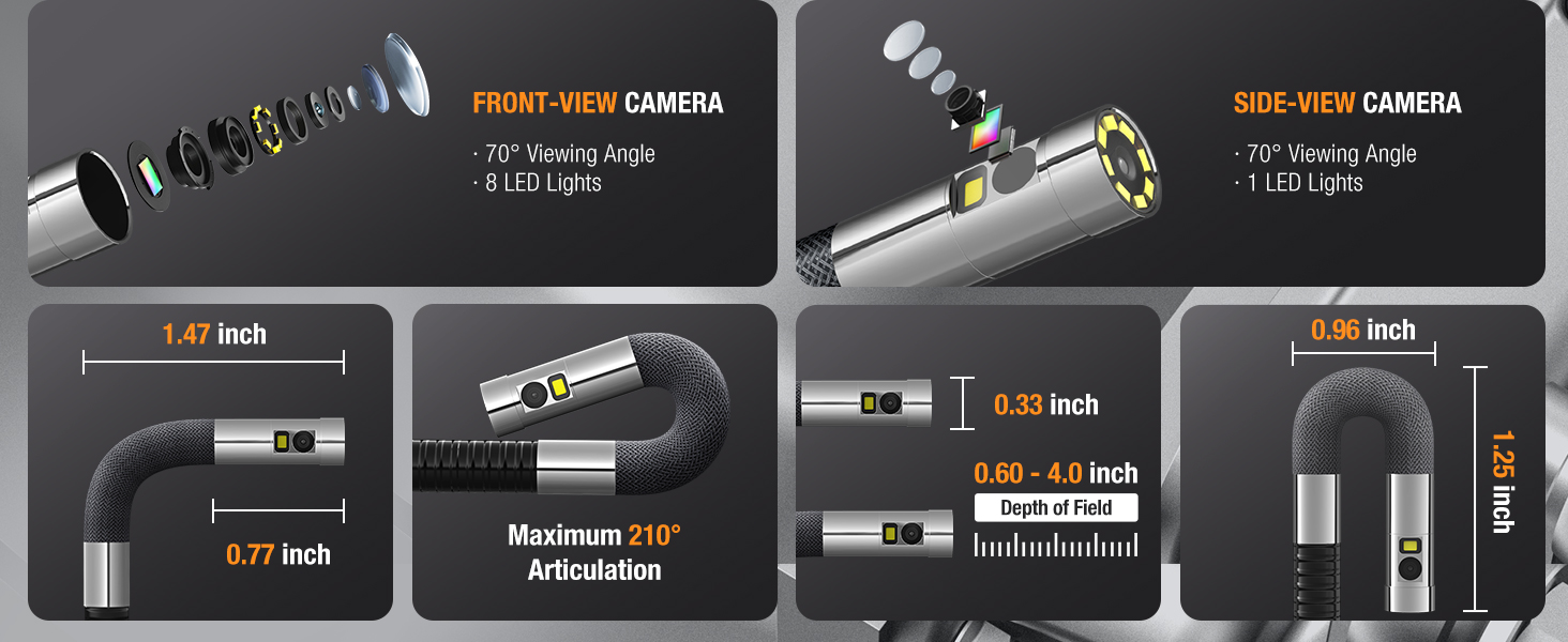Two-Way Articulating Borescope Endoscope