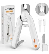 ddxcoo Dog Nail Clippers with Lights, Safe & Stress-Free for Sensitive Pets | Dual LED Lights, Sa...