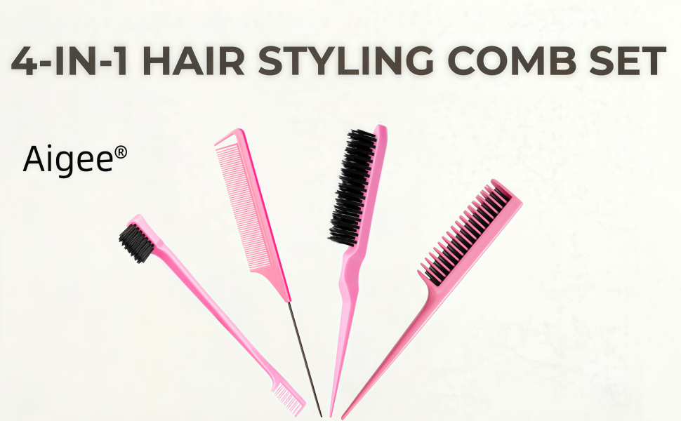 4-PIECE HAIR BRUSH SET