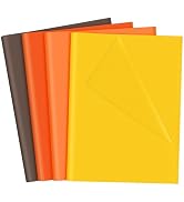 NEBURORA 108 Sheets Autumn Gift Wrap Paper Orange Brown Yellow Tissue Paper Art Tissue Bulk for T...