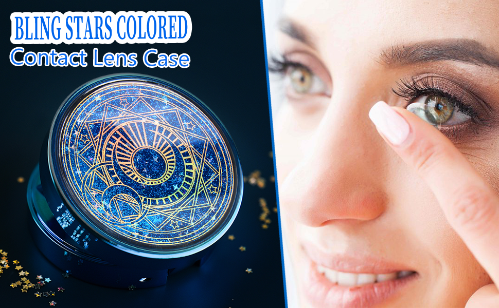 bling stars contact lens case
