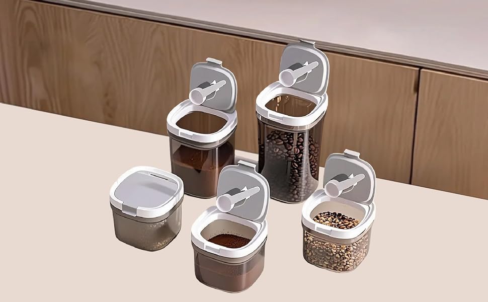 Coffee Canister Container Airtight Sealed Seal Jar Storage Grounds Food