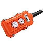 mxuteuk Rain Proof Up-Down Switch Control Station, Crane Pendant Hoist Push Button Switch Momenta...