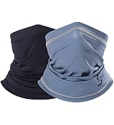 SAITAG 2 Pack Neck Gaiter Face Mask Reusable Face Masks Washable Bandana Sun Dust Protection Elas...