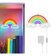 Rainbow Magnetic Locker Lights, Neon Sign Accessories Decor for Girls | MADHOLLY Brightness Adjus...