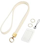 Maidsail Cute Stretchy Long Neck Lanyard for ID Badges Keys & Card Holders, Thin Teacher Lanyard ...