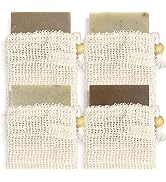 Age of Sage Natural Soap Bar w/Sisal Bag, 4pk Mixed Vegan Artisan Soap Set w/Essential Oil for Me...