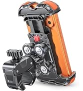 Zewdov 2026 Anti-Shake Motorcycle Phone Mount Holder with Vibration Dampener & Quick Install Clam...