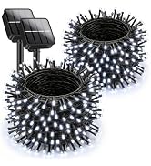 Brightever Solar String Lights for Outside, 2-Pack Total 92FT 240 LED Solar Powered Fairy Lights ...