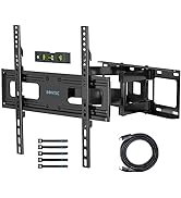 BONTEC TV Wall Mount Bracket for Most 23-70 Inches LED OLED 4K Flat Curved TVs, Full Motion Dual ...