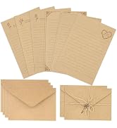 KSIWRE 72 PCS Vintage Stationery Set,24 Stationery Writing Papers with 12 Matching Envelopes,Old ...