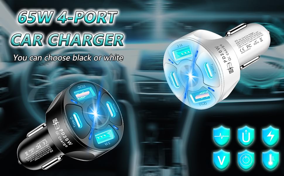 Car Fast Charging Charger Cigarette Lighter Adapter