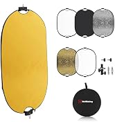 WELLMAKING 35''x47'' (90x120cm) Reflector Photography with Threaded Handle, Collapsible Light Ref...