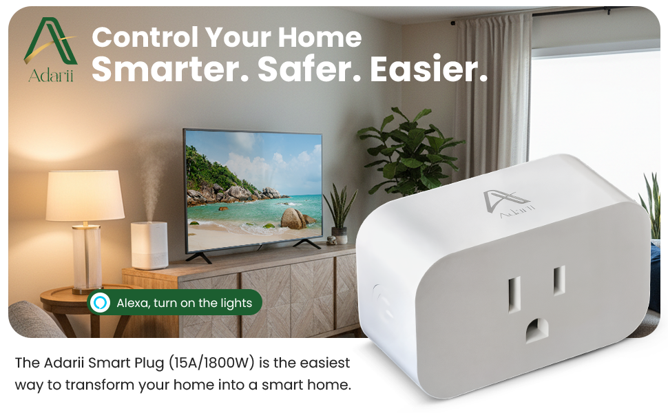 Smart WiFi plug controlling a lamp for convenient remote power access