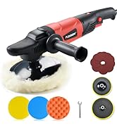 AOBEN Rotary Buffer Polisher,1200W 6-inch/ 7-inch Car Buffer,Car Polisher Waxer Kit with 6 Variab...