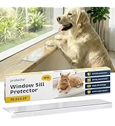 PROTECTO Window Sill Protector from Dogs 35.5 x 3.25 Clear Window Guards from Cats Scratching, Ch...