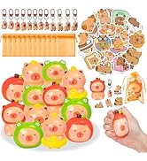 TICIAGA 12 Pack Capybara Squeeze Toys Gift Set for Kids, Included Random Slow Rising Squishy Toy ...