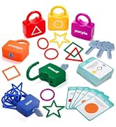 Hacaroa Shape Sorting Matching Learning Lock Toy Set, Geometric Shape Matching Color Recognition ...