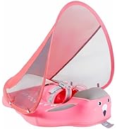 GENTEACO Newest Mambobaby Baby Swim Float with Removable Canopy 3-24 Months Non-Inflatable Infant...