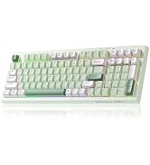 Aula Keyboard, Wireless Gaming Keyboard Bluetooth Computer Keyboards Creamy Color Cute Fun Quiet ...
