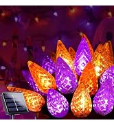C6 Solar Halloween Lights, 100 LED 33FT Halloween Decorations Outdoor Waterproof, Solar String Li...