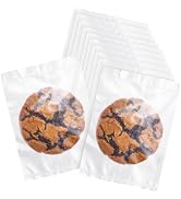 Prembag 100 Pcs 4-7/10 x 6-7/10 Inch Semi-Transparent Heat Seal Cellophane Bags for Cookies,Matte...